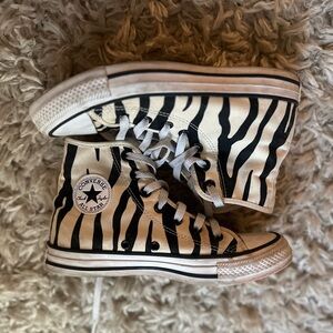custom zebra print converse